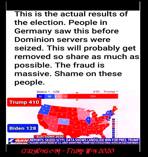 Trump Won 2020 - True Election Results